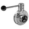 Steel & Obrien 2" Butterfly Valve, Pull Handle/Clamp Ends, 304-Epdm BFVPW-2-304-EPDM - alternate 1